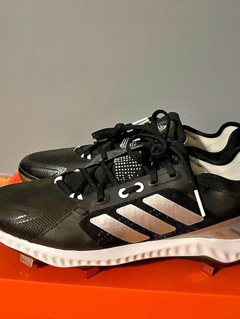 adidas PureHustle Metal Softball Cleats Black & White | NWT
